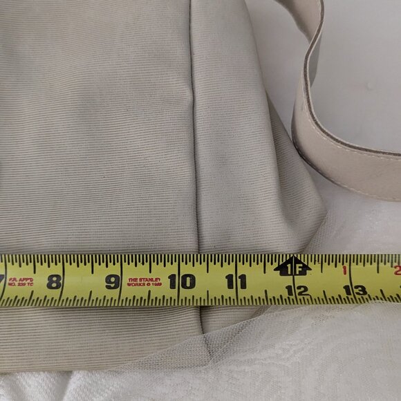 Monogram E Shoulder Bag Non Leather Vintage Ecru Light Grey White - Picture 7 of 9